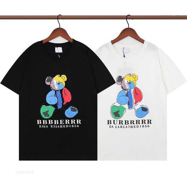 Tee 2023 Дизайнерская мужская футболка Полный комплект медведей с короткими рукавами с коротки