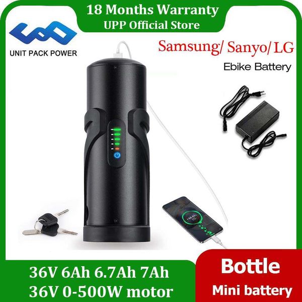 36 В Samsung Sanyo LG Bottle Abike Battery 7ah 6AH UPP Mini Electric Bicycle Battery Pac