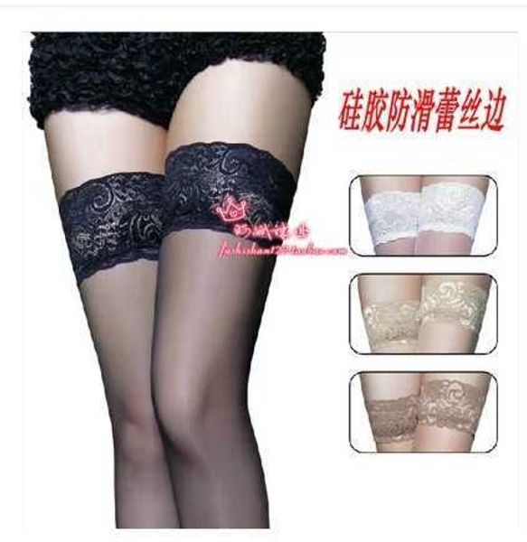 5 calzini PC Calze da donna Calza sexy in pizzo trasparente velato alta coscia alta discoteche collant antiscivolo donna erotico nero bianco rosso lingerie Z0419