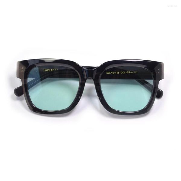 Óculos de sol de alta qualidade acetato de espessura artesanal para homens Moda de luxo Mulheres 2023 Estrutura de óculos solares leves de cristal