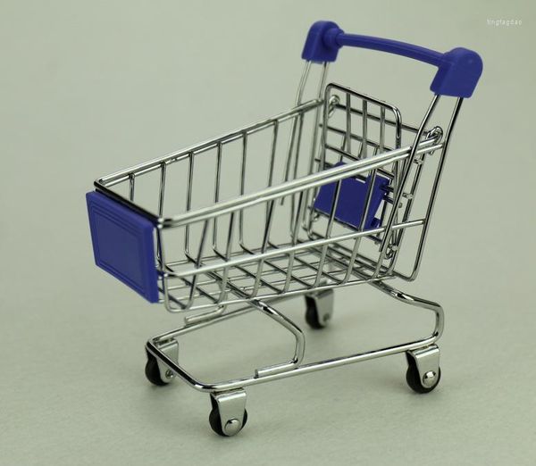Aufbewahrungsflaschen Mini-Einkaufswagen Supermarkt-Trolleys Haushalt Büro Schreibtisch Unordnung Gegenstände Zuckerbehälter Kinderspielzeug