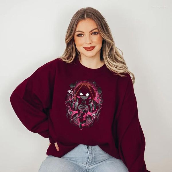 Felpe con cappuccio da donna Hero Uravita OchakoFelpa con cappuccio Uraraka Autunno e inverno Donna Streetwear Pullover hip-hop Alta qualità My Academia Top