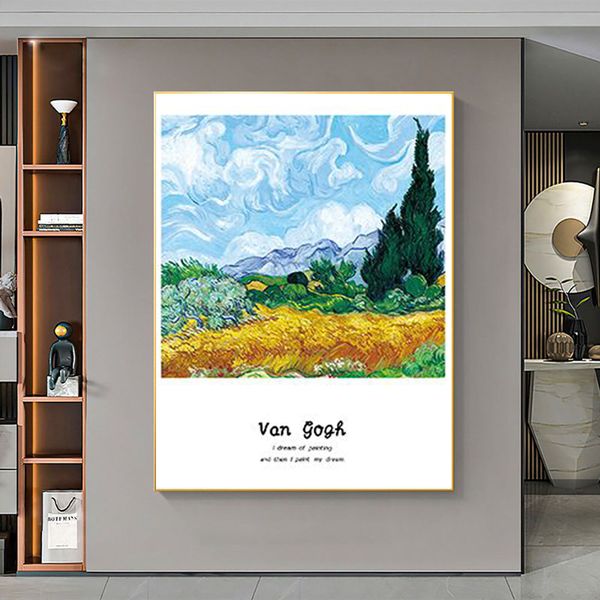 Dipinto su tela Famoso Van Gogh I Dream Of Painting Poster e stampe Immagini di arte della parete per la decorazione domestica del soggiorno