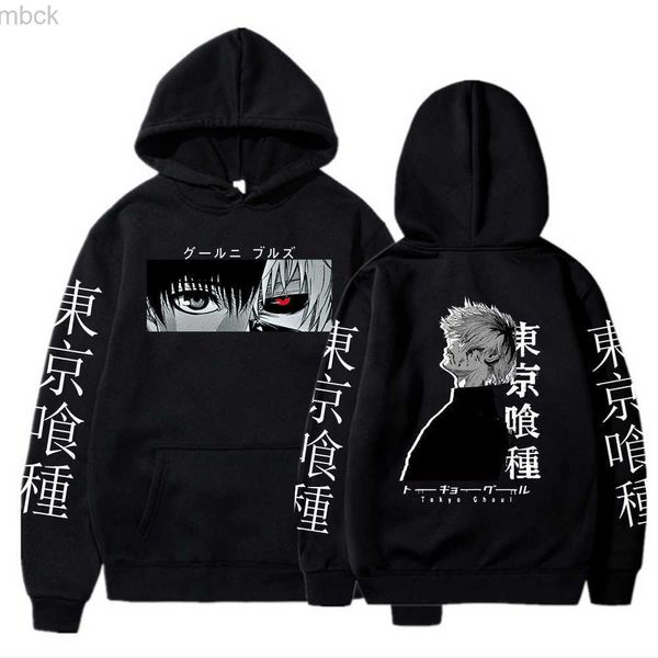 Felpe con cappuccio da uomo Felpe con cappuccio Tokyo Ghoul Anime Pullover Felpe con cappuccio Ken Kaneki Grafiche stampate Top Casual Hip Hop Streetwear