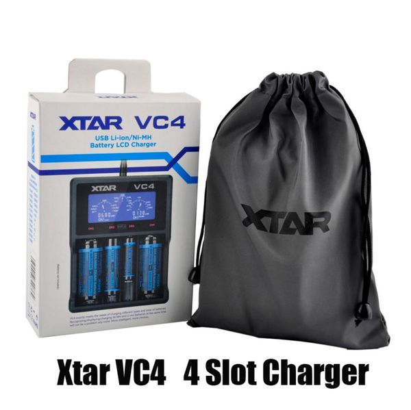 Otantik Xtar VC4 Pil Şarj Cihazı Intelijent Mod 4 Yuva 18350 18550 18650 16650 Liion Piller 100 Origin9994874