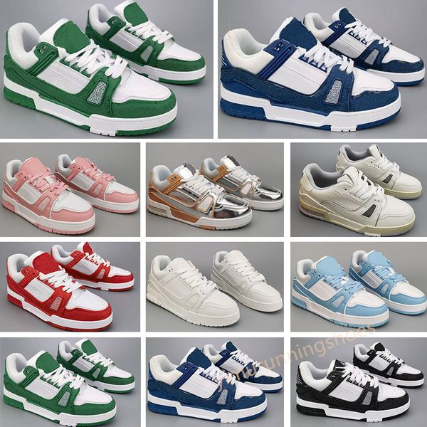 Stilista Scarpe da ginnastica Scarpe di marca di lusso Uomo Donna Scarpe basse casual con lacci Scarpe da passeggio comode Scarpe da ginnastica resistenti all'usura 36-44 Y6