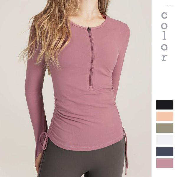 Active Shirts 2023 Yoga Tops Fitness Kleidung Sexy Bandage Sport T-Shirt Wowan Stretch Tights Outdoor Running