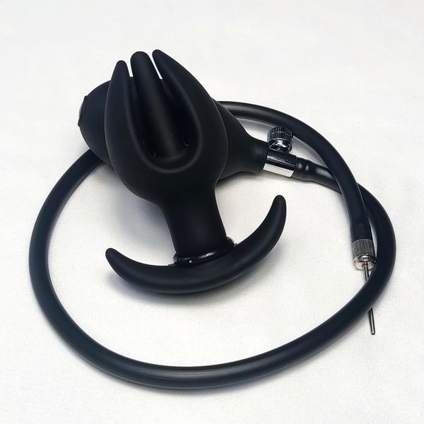 Analspielzeug Flower Bud Aufblasbarer Plug Separate Dildopumpe Ausgehen Tragen Erweiterbar Big Butt Bdsm G-Punkt Massage Ass Dilatator Sexspielzeug 230419