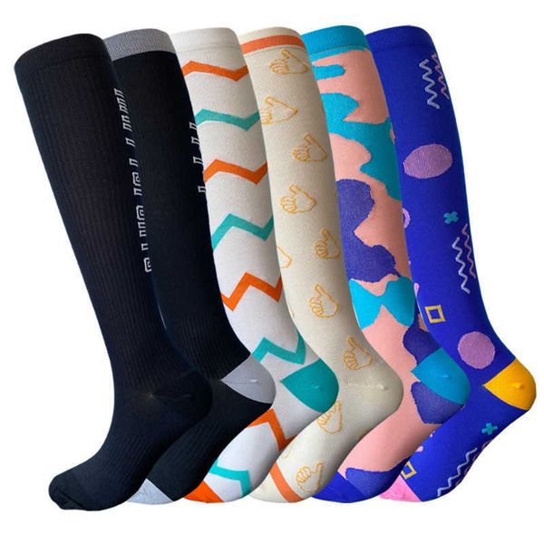 5 PC SOCKS Çorap Basınç Çorapları Kas buzağı Rahatlamayı Koşu Çalışan Atlama İpi Binicilik Sporları Erkek Kadın Sıkıştırma Çorapları Hemşire Çorapları Z0419