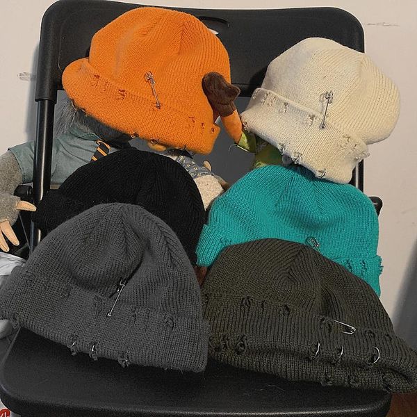 Berretti Berretti/Cappucci con teschio Prezzo non inferiore! Cappello Joker Basic Hole Pin Cold Cap in lana lavorata a maglia per uomo e donna