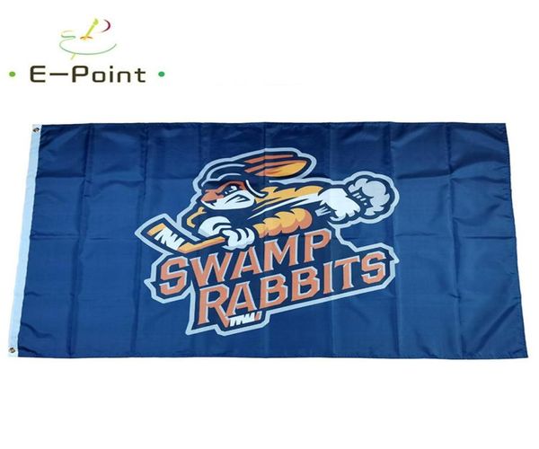 ECHL Greenville Swamp Rabbits Flag 35ft 90cm150cm Poliéster Banner decoração voando para casa jardim presentes festivos1542439