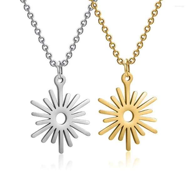 Anhänger Halskette Einfache personalisierte Sonnenblumenstil Halskette für Mädchen klassische Party High -End -Zauberschmuckzubehör Geschenk