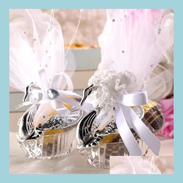Подарочная упаковка лебедь для вечеринки конфеты элегантные любимые праздники сладкие шоколадные покрытия