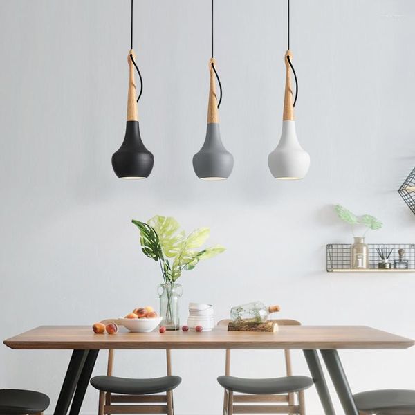 Pendelleuchten Moderne Loft-Leuchten 3-farbige LED-Dimmung Deckenhänge-Industrielampe E27 Dekorationsdesign DIY für Wohnzimmer Küche