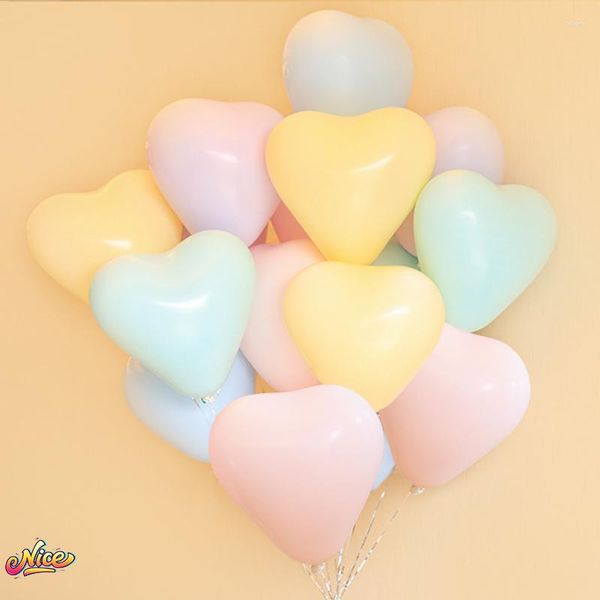 Decorazione per feste Palloncino a forma di cuore da 12 pollici Anniversario d'amore Macaron Compleanno Proponi layout del sito di nozze Baby Shower Giocattolo per bambini