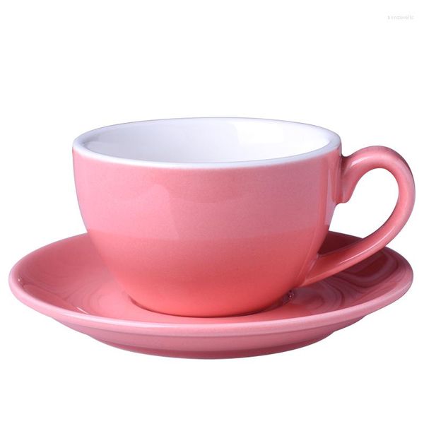 Tazze Set di tazze da caffè Tazza semplice Cappuccino Tazze di fiori Latte Arabia Saudita S 220 ml Ceramica