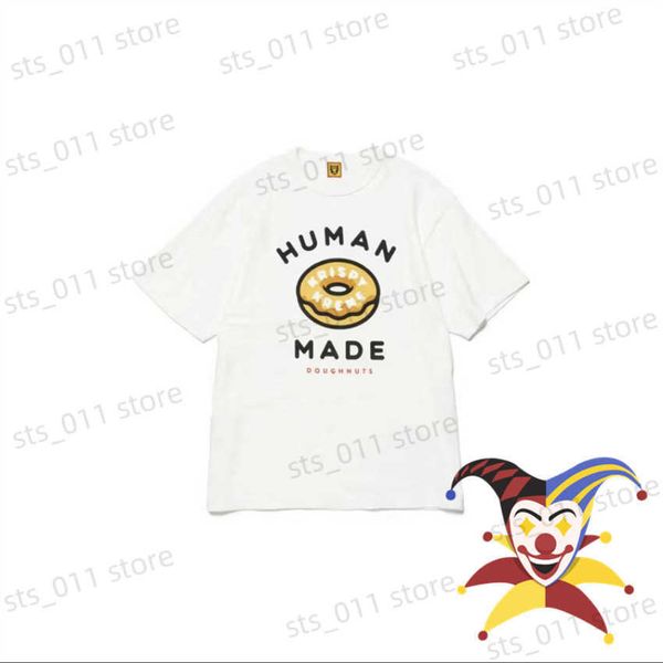 Herren T-Shirts Donut Print HUMAN MADE T-Shirt Herren Damen T-Shirt Slub Cotton Top Tees T230419