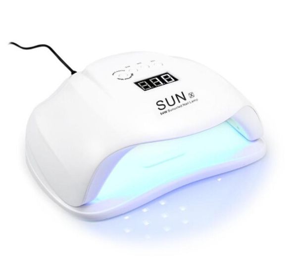 54W Lampada UVLED Asciugatore per unghie Poterapia Unghia Unghia del piede Lampada per polimerizzazione per smalto gel Lampada professionale per pedicure manicure7303785