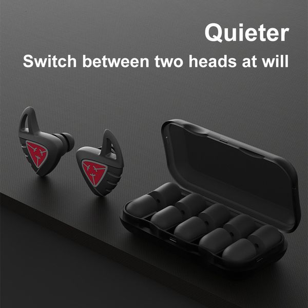 Cessação roncada tampões para os ouvidos de silicone Sono preto Redução de ruído de sono som taputas oido ruido plugs de orelha Proteção
