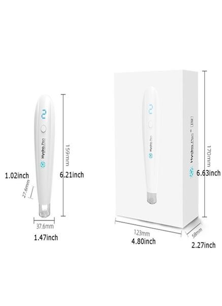 Hydra Pen H2 Microneedle Aplicador de infusão automática para cuidados com a pele HydraPen Microneedling DermaPen com 2 unidades de cartuchos de agulhas 5542604