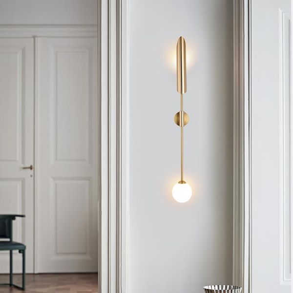 Lâmpada de parede nórdica moderna decoração minimalista sala de estar de estar noturna escada de loft maquiagem penteadeira iluminação de casa interior