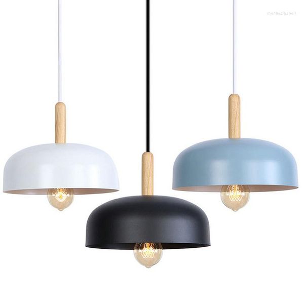 Pendelleuchten Moderne Leuchten Hängelampe Holz Weiß Schwarz Aluminium Lichter Nordic Living Room Pending Lighting Hanglampen