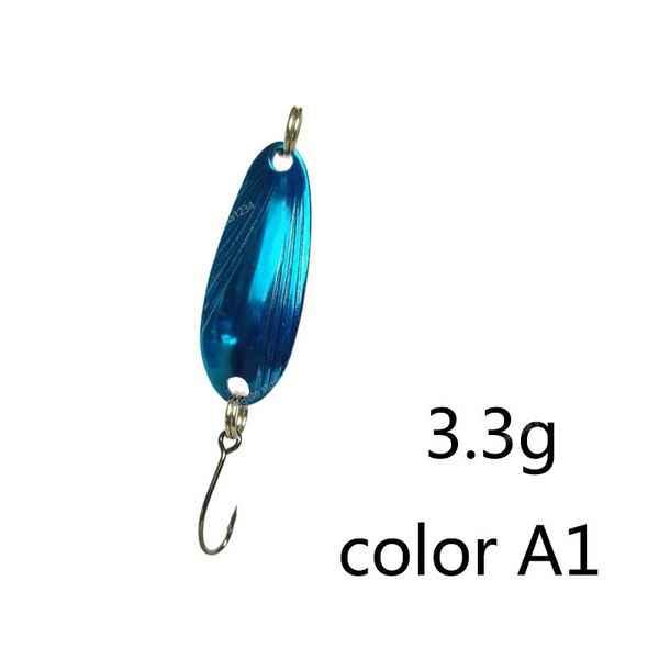 1 stücke 1,4g/1,8g/2,2g/2,8g/3g/3,3g angeln metall bunte löffel köder metall spinner köder mini köder für forelle einzigen haken FishingFishing Lockt