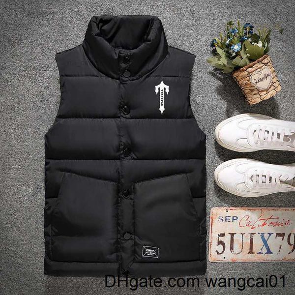 wangcai01Gilet da uomo Giacca trapstar londinese Gilet da uomo freesty vera piuma Gilet moda invernale Gilet scaldamuscoli Tessuto impermeabile avanzato 1000