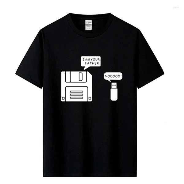 T-shirt da uomo USB Floppy Disk Io sono tuo padre Camicia Umorismo T-shirt Harajuku Streetwear Casual Camisetas Hombre Mans Tshirt