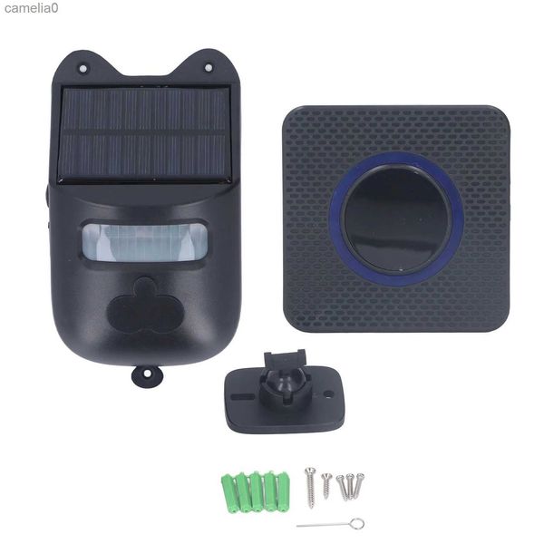 Campainha solar campainha infravermelha sem fio sensor de movimento alarme campainha da porta para fazendas acampamento casas jardins 110240vl231120