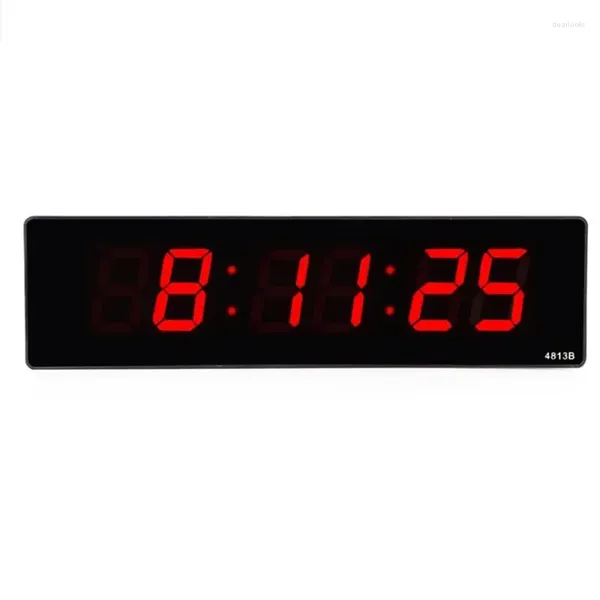 Relógios de parede 49x13x3cm Grande Relógio Eletrônico Power-off Memory Table Plug In Use Digital LED com UE / EUA / Reino Unido / AU