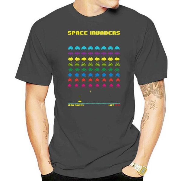 Homens camisetas Space Invaders Homem Verão Camisetas Militares Motocicleta Camisa Oversized Descontos Venda Qzqnyu 230420 STCC