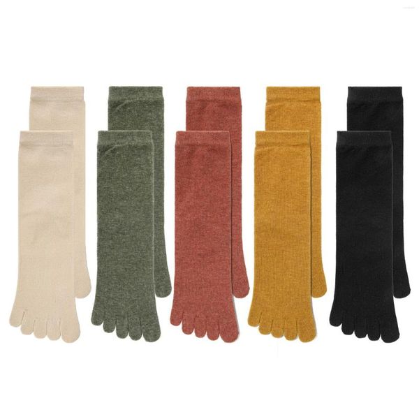Sport Socken 5 Paar/Los Baumwolle Fünf Finger Kurz Für Frau Mädchen Solide Atmungsaktiv Weich Elastisch Harajuku Mit Zehen Verkauf