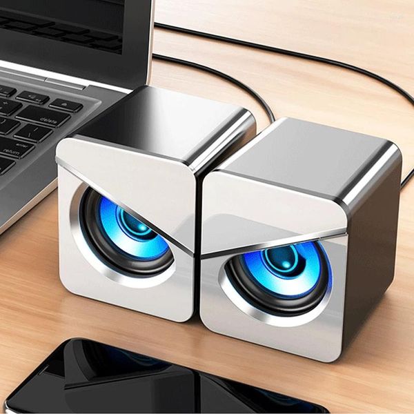 Kombinasyon hoparlörleri v116 mini bilgisayar hoparlörü usb kablolu 3D 4D stereo ses surround hoparlör LED ışık PC dizüstü bilgisayar masaüstü akıllı telefon