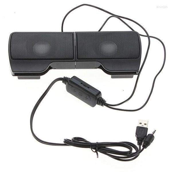 Alto -falantes combinados mini clipon portátil USB Sul Line Controller BarBar para laptop mp3 telefone tocador de música com clipe