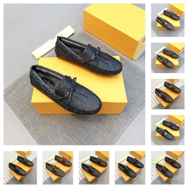 24 модели Модные мужские модельные туфли большого размера 38-46 Брендовые летние дизайнерские лоферы для вождения Дышащие оптовые мужские мягкие туфли Обувь для мужчин