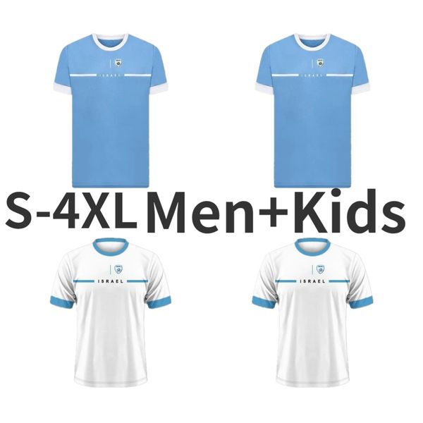 23 24 Israele Maglie da calcio camisetas de futbol casa lontano terzo adulto blu e bianco Maglie da calcio maillots de foot Manica corta uomo bambino Uniformi personalizzate S-XXXXL top