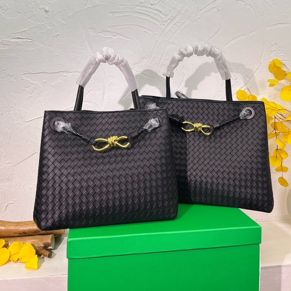 5A качественный дизайнер Andiamo Woven Bag Tote Top Top Cowhide Quality Calemence Women Women Women Ploundbody Tote Botega Veneta Сумочка Италия Кошелек Кошелек 25 см 33 см.