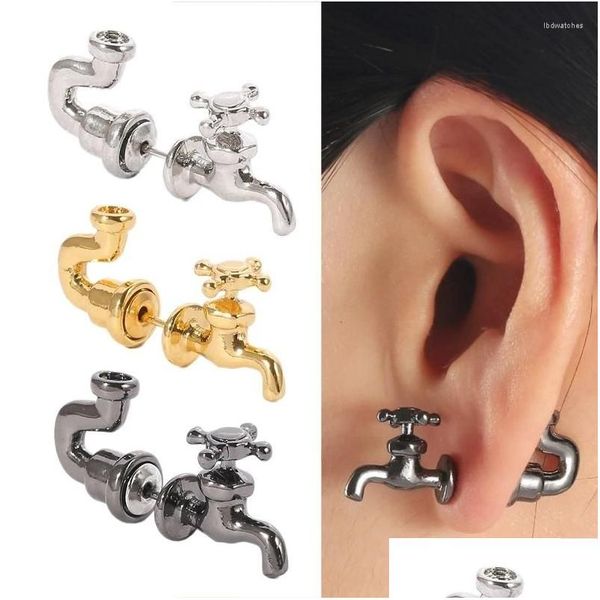 Stud Stud Boucles d'oreilles Robinet d'eau Style Punk Robinet Bizarre pour Femmes Hommes Piercing Oreille Bijoux Nouveauté Drop Livraison Bijoux Boucles D'oreilles Otmry