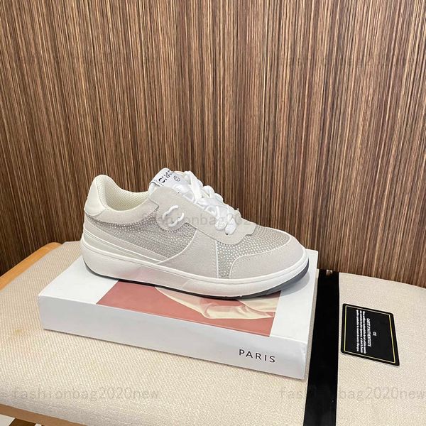 Designer Luxury Channel Sneaker Crystal Diamond Series Casual Low Platform Shoes Womens Ladies Outdoor Running Zapatos Baskeball Shoe