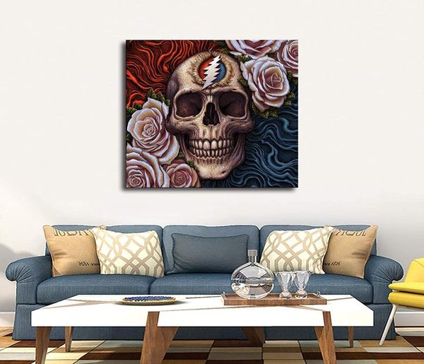 Decoração de casa impressão pintura a óleo em tela arte de parede Winters Grateful Dead Blue4943277