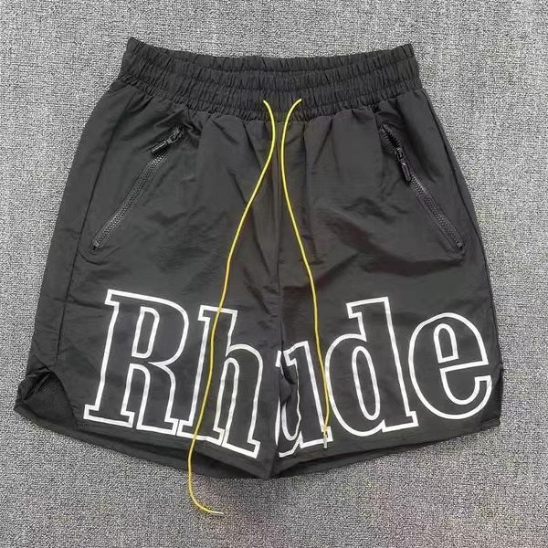 Mens Shorts Sommer Hochwertige Rhude Panel Logo Short Damen Designerhose Motion Pants Fashion Quick Drying Beach Pants S2