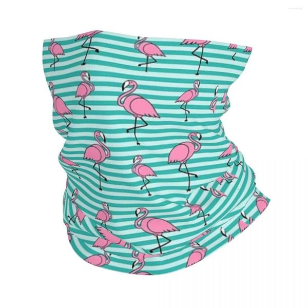 Sciarpe Flamingo Bird Pattern Bandana Copricollo Maschera stampata Sciarpa Passamontagna caldo Corsa unisex adulto traspirante