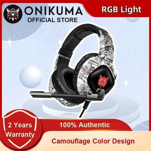 Наушники для сотового телефона ONIKUMA K19 Профессиональные игровые наушники со светодиодной подсветкой Проводная геймерская гарнитура с шумоподавлением HD Микрофонные наушники для ПК/PS4/XBOX YQ231120