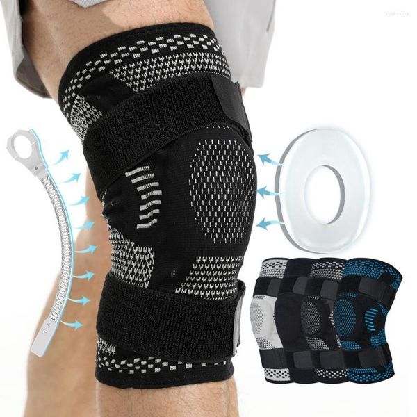 Joelheiras 1pc Sport Kneepad Pad Support Support Sleeve de compressão para o vôlei de basquete Dor de dor de alívio dos homens Mulheres