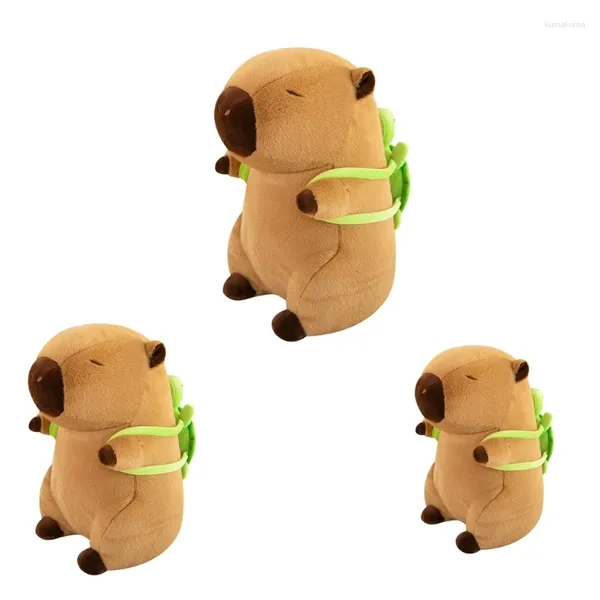 Decoração de festa capivara pelúcia tartaruga mochila simulação capibara anime fofo animais de pelúcia presente de natal para crianças dropship