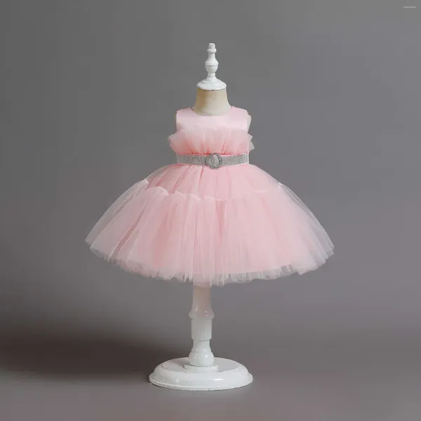 Mädchen Kleider Baby Mädchen Rüschen Kuchen Kleid Für Kleine Kinder Geburtstag Party Kleid Hochzeit Tutus Mit Gürtel Schöne Mode Tragen