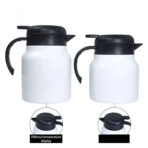 UPS Sublimazione Caraffa termica per caffè Thermos in acciaio inossidabile 27oz 34oz Teiera a doppia parete con filtro per tè rimovibile Caffettiera calda luccicante di grande capacità