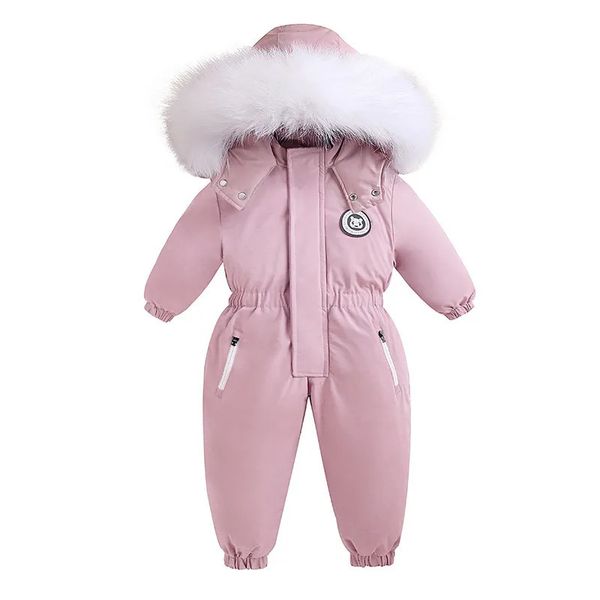 Jaquetas 30 Inverno Roupas de Bebê Engrossar Macacões Quentes Snowsuits Menina Menino Com Capuz Jaqueta Impermeável Macacão Ternos De Esqui Crianças Casaco Outerwear 231120