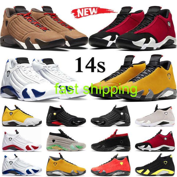 Sehr zufriedene Schuhe Laufschuhe 14s Männer Basketballschuhe Ginger Hyper Royal Candy Cane Desert Sand Fortune Thunder Winterisierter 14 Retro-Herren-Gym-Trainer